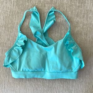 Nike Teal Ruffle Sports Bra Size M